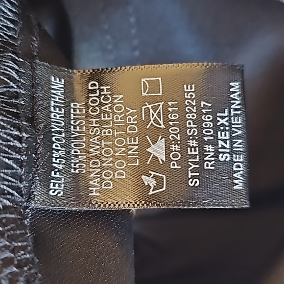 Shinestar black vegan leather pants not worn Size XL washable high rise - Picture 10 of 11